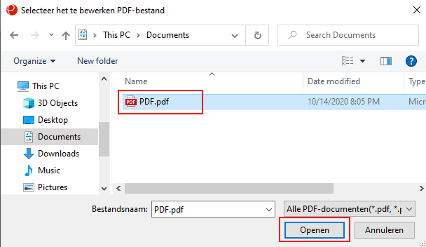 PDF-bestand openen in Ashampoo PDF Free