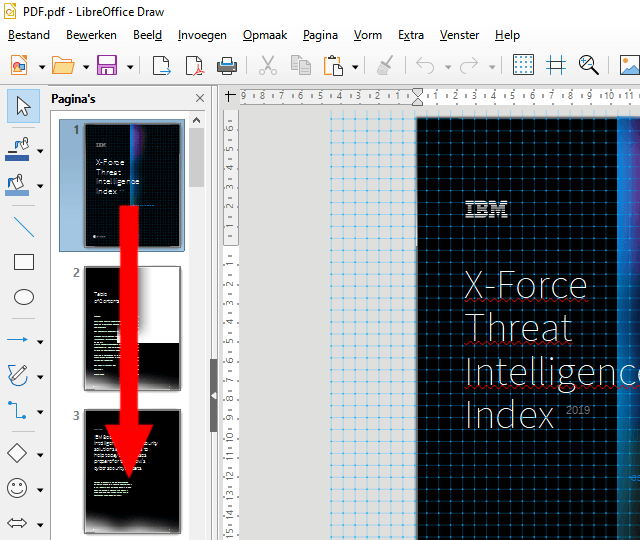 PDF pagina's herschikken in LibreOffice