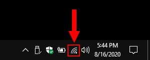 Wifo netwerk pictogram in Windows 10