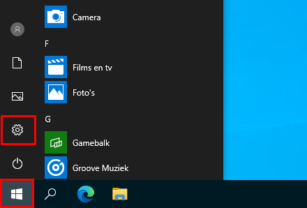 Windows 10 Instellingen openen