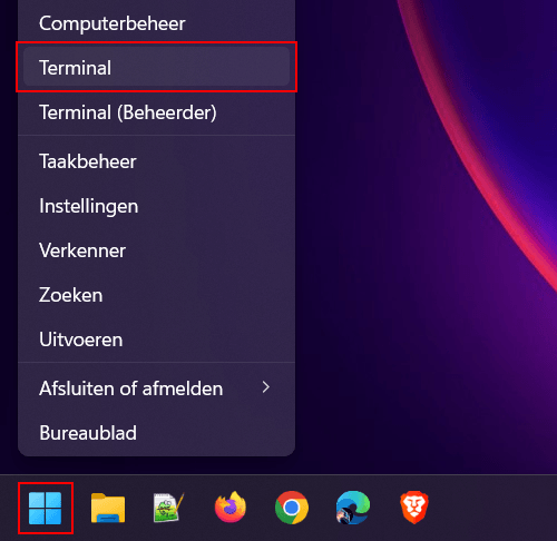 Windows 11 Terminal openen